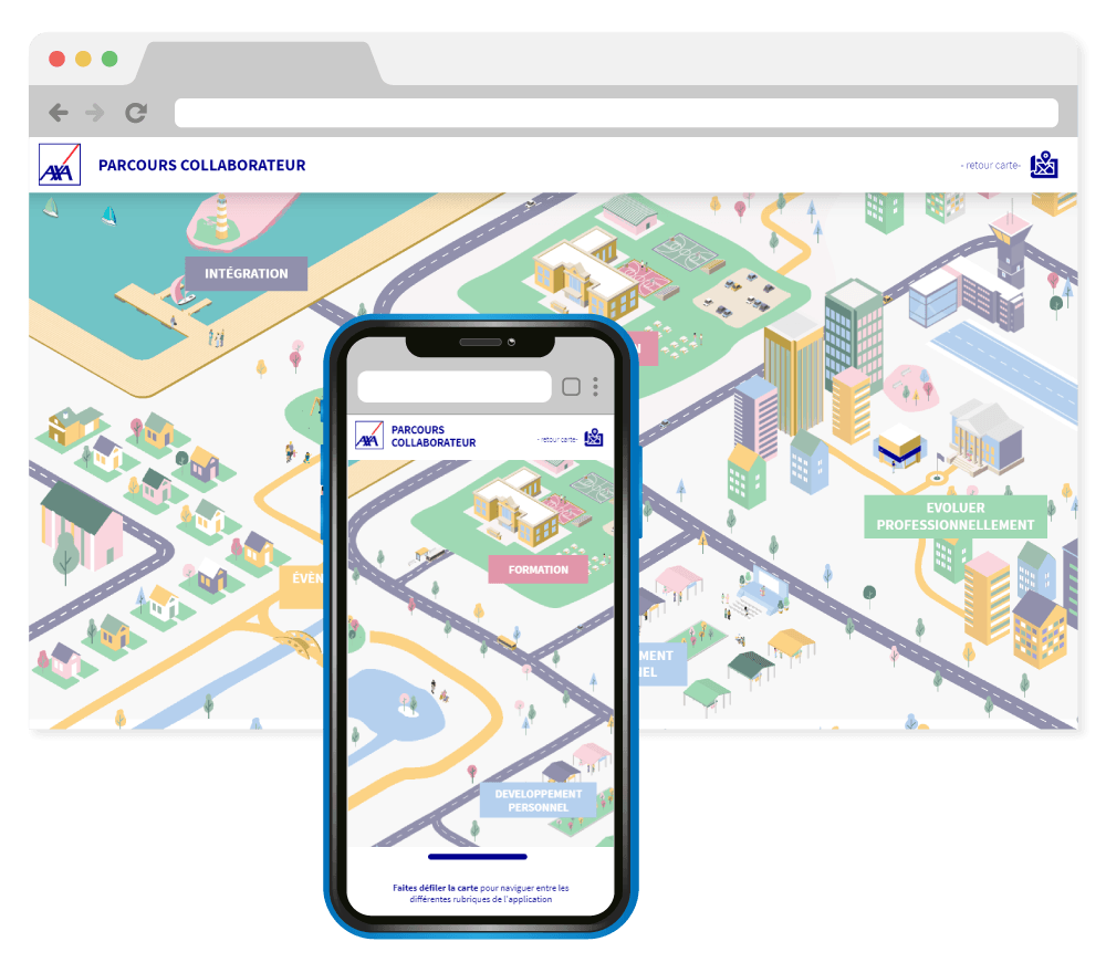 Illustration of the web app