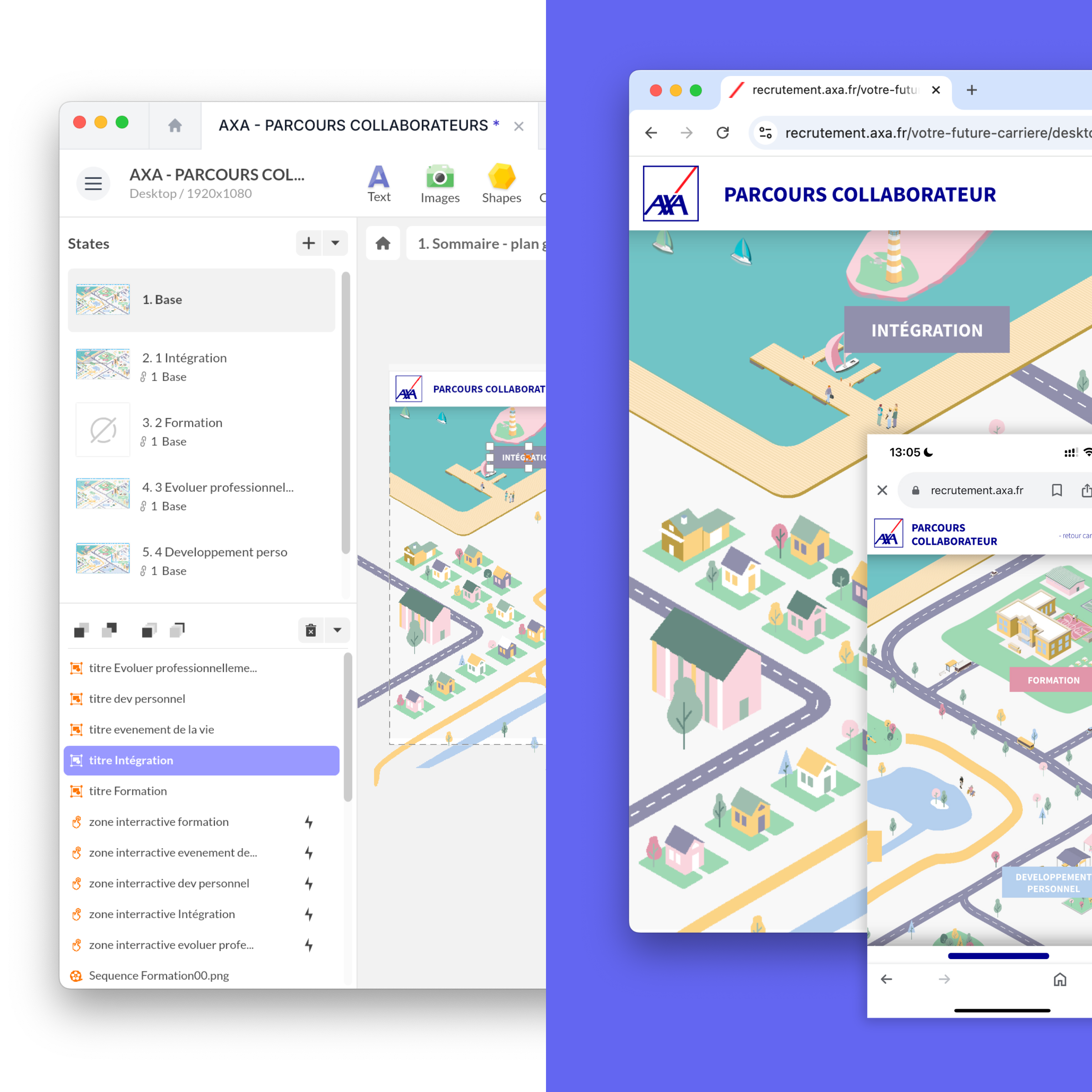 PandaSuite editor and a sample web application